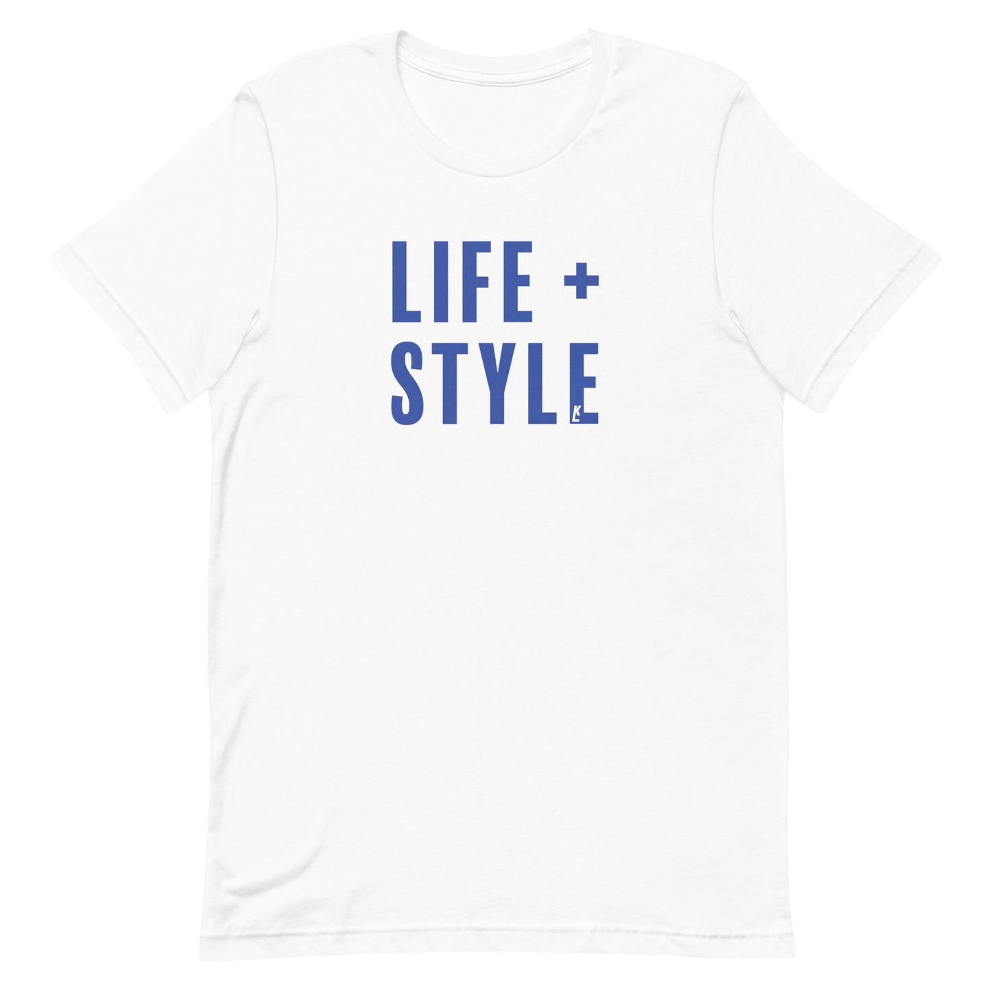 "Life + Style" T-Shirt (White/Blue)