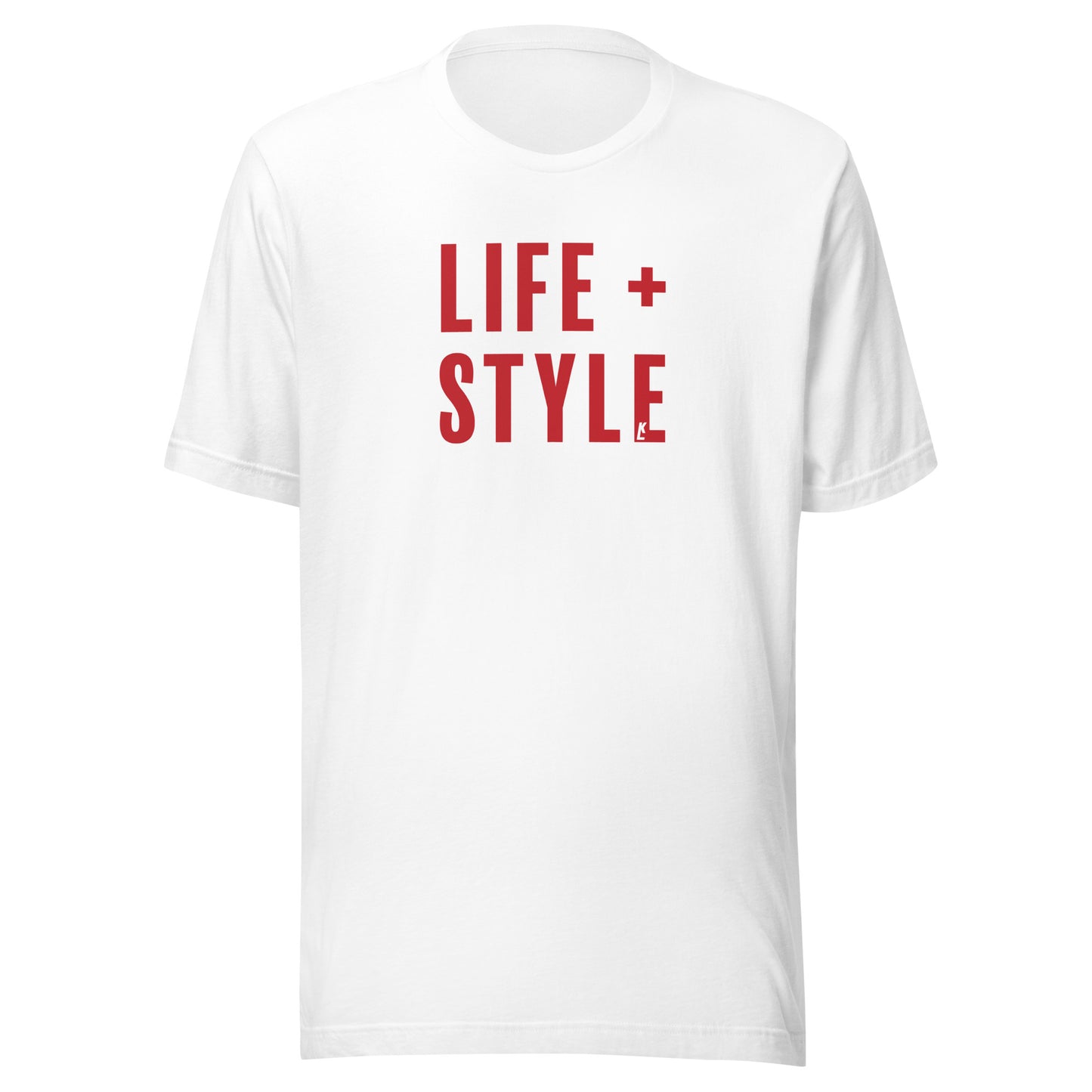 "Life + Style" T-Shirt (White/Red)